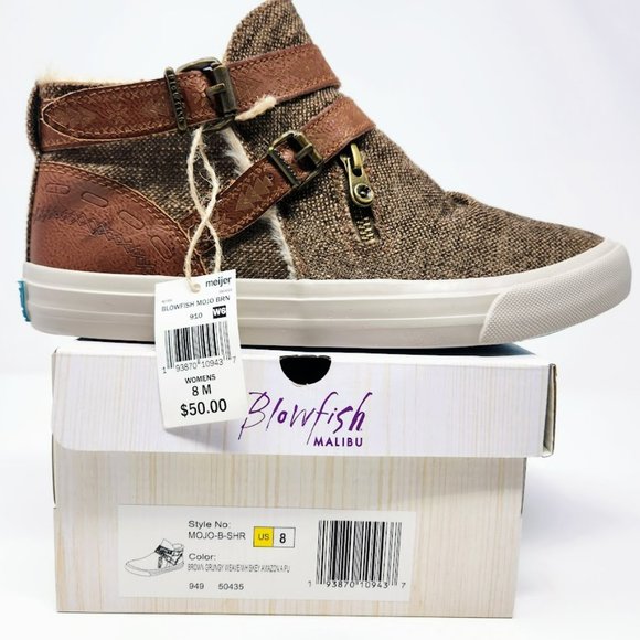 Blowfish Mojo-B SHR Faux Fur Lined Ankle Booties Sneakers, New, Fall Shoes - Picture 12 of 12